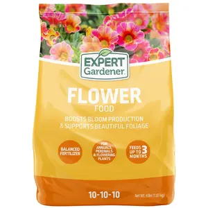 Flower Plant Food Fertilizer 10-10-10, 4 lb.