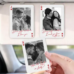 Custom Photo Car Visor Clip For Couples – Drive Safe Love Gift For Boyfriend Or Husband