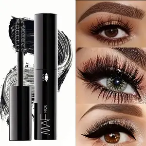 3D Lengthening Fanning Volumizing Mascara - Voluminous Lengthening Mascara, Long Black Lash Extensions, Waterproof Eye Makeup, Curl and Define, Suitable for All Skin Types, Smudge-Proof Formula, Long-Lasting