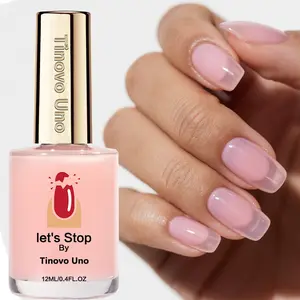 Tinovo Uno Pink Nail Strengthener, specially formulated for soft, brittle nails - Alcohol-free formula strengthens nails and prevents breakage. Nail Care Liquid, Nail Strengthening Serum