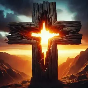 5D DIY Full Drill Round Diamond Painting - Diamond Painting Kit Wooden Cross Mosaic Canvas DIY Wall Art, Home Wall Decoration