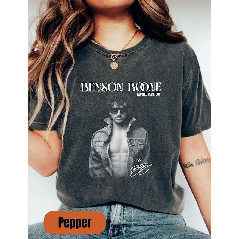 Benson Boone Wanted Man Tour 2026 Concert Tee, Benson Boone Wanted Man Tour 2026 Shirt, Retro Concert Shirt, Vintage Music Fan T-Shirt