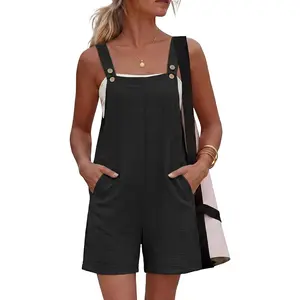 Rompers for Women Summer Boho Loose Fit Sleeveless Short Jumpsuits Overalls Vacation OutfitsGift