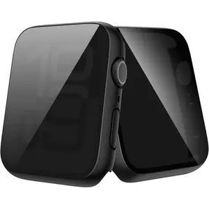[2-Pack]  Case for  2025  Watch Series 11 46mm, Hard PC Cover with Built-in Anti-Spy Tempered Glass Screen Protector for iWatch Series 11/10 46mm (2 Matte Black)