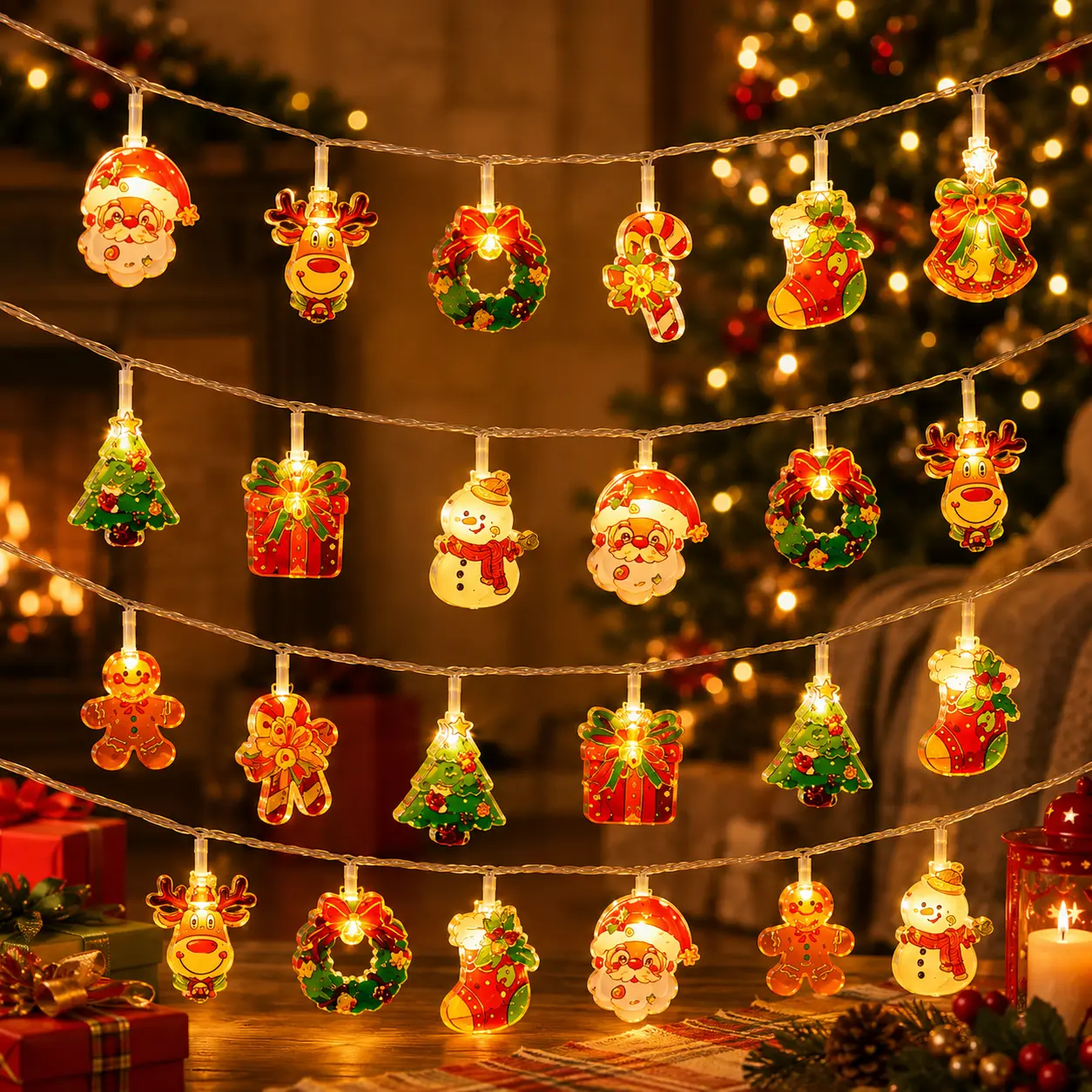 2026 Christmas String Lights, 10FT 20LED Warm White Fairy Lights, USB & Battery Powered, 2 Light Modes for Christmas Tree, Window, Home, Party, Wedding, Indoor Outdoor Holiday Decor