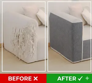 Cat Scratch Furniture Protector, Trimmable Self-Adhesive Cat Scratching Mat, DIY Carpet Couch Protector from Cat Claws for Sofa, Wall, Door & Floor – 23.6x39.4in, Dark/Light Gray