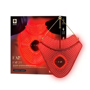 FAQ 211 Wearable Silicone Light Color Neck & Décolleté Mask - Luxury Skincare - Wireless & Lightweight Silicone Masks - Flexible-Fit & Full Coverage - Beauty & Skin Care