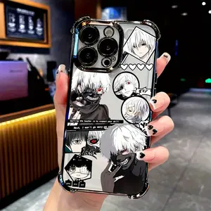 Classic Japanese Anime Zombie Phone Case, Compatible with iPhone 16 15 14 13 12 11 Pro Max X XR XS MAX 8 7 Plus Shockproof Transparent Soft Back Cover