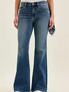 Judy Blue Mid Rise Jaqueline Flare with Triple Needle Back Pkts and Bandana Loop