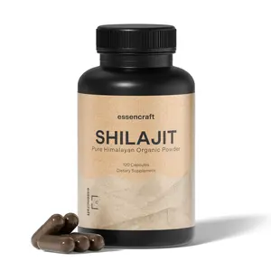 Pure Himalayan Organic Shilajit Resin Extract - 1000mg Max Potency, 85+ Trace Minerals, Humic & Fulvic Acid, Shilajit for Men & Women, Immune Support, Energy & Cognition, 2 Month Supply, 120 Capsules