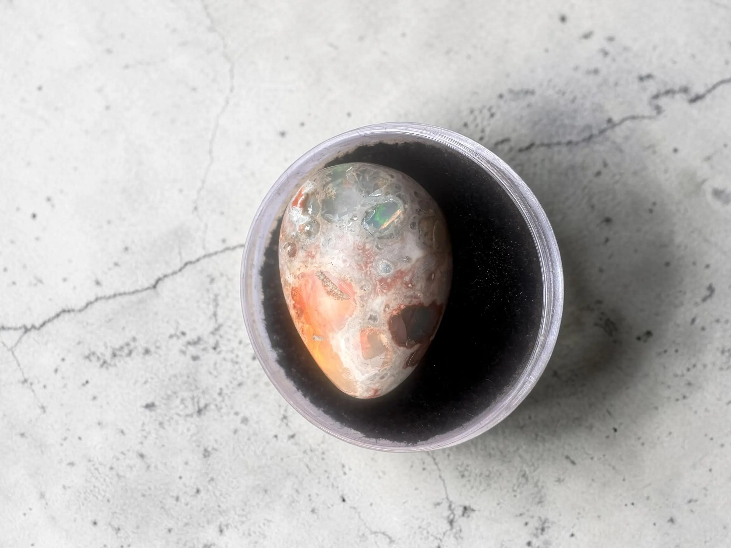 Natural Mexican Cantera Opal Cabochon 15.2 ct | Loose Fire Opal Matrix Stone for Jewelry Making