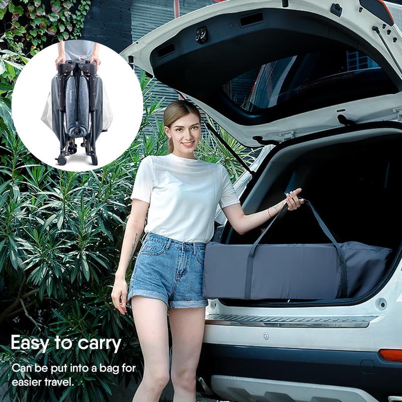 Baby Bassinet & Bedside Sleeper, Portable Baby Crib for Newborns and Infants, Foldable Playard with Mattress, Diaper Changer, Music Mobile for Nursery