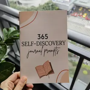 365 Self-discovery Prompts Notebook, A5 Journal Planner Notebook for Personal Growth & New Year Transformation, Office Stationery & Supplies