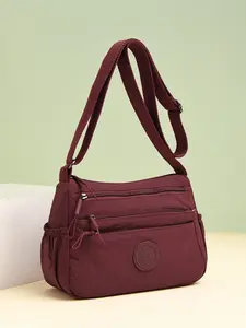 Casual Nylon Shoulder Bag with Adjustable Strap, Multi-Layer Design, Zipper Closure, Polyester Lining, Perfect for Daily Use, Lightweight Crossbody Bag, Everyday Crossbody Bag
