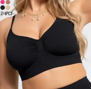SD 2/4PCS EssElegance Push-Up Seamless Bra Wire-Free Support for Daily Wear, Ultra-Soft Breathable Fabric Breathable Stretch Fit for All Seasons