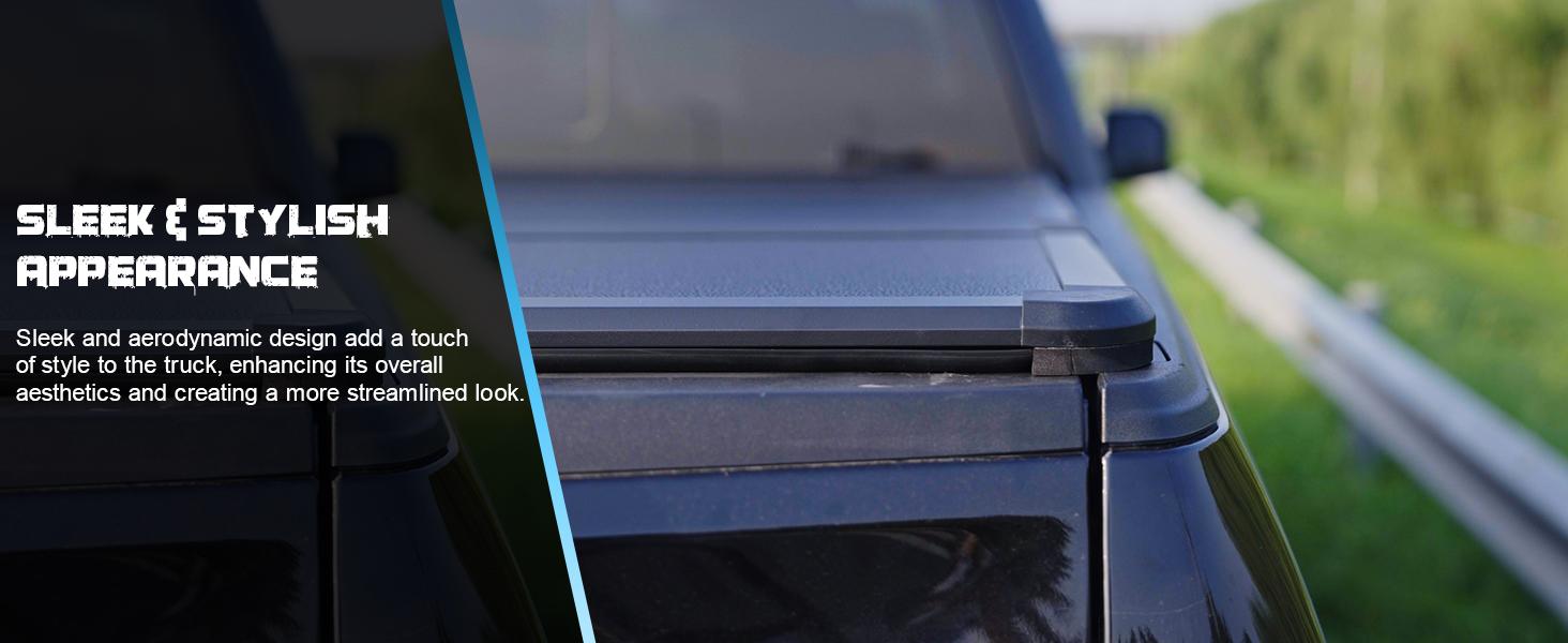 Hard Folding Truck Bed Tonneau Cover Compatiable with Dodge Ram 1500 Classic&New(2009-2025) 5.7 FT Short Box w/o Rambox, Tri Fold Style