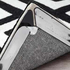 Rug Gripper Pads, 8 Pcs| Reusable Double-Sided Stickers Prevent Rug Corners from Curling & Sliding, Works on Tile & Hardwood Floors, Home Carpet Gripper