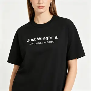 "Just Wingin’ It" Funny Relatable Graphic Tee |   Comfy Breathable Casual Everyday Humor Unisex Top