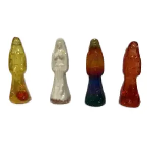 4 pieces Santa Muerte mini statues pocket size 4 pieces color set altar Religious Decor Ornaments