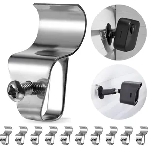 (10 Pack) Vinyl Siding Clips Hooks, No-Hole Needed Outdoor Siding Hangers for Mounting   Cameras, Stainless Steel