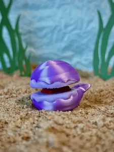 Clambit Fidget Clicker – Mini Clam-Shaped Stress Relief Toy | 3D Printed Pocket Fidget for Anxiety & Focus