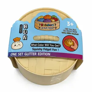 Glitter Series Expressive Big Dumpling Squishy - Blind Box, Mysecret Bun Fidget Toy, Soft TPR Material, Stress Relief, Unboxing Surprise,  Rare squishy Random Style per Pack. Perfect for graduation, great for students to exchange gifts.