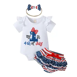 Baby Girl Romper 4th of July Independence Day Infant Jumpsuit Shorts Outfit Pants Clothing Sets Clothing Babygirl Clothes Products #springtok