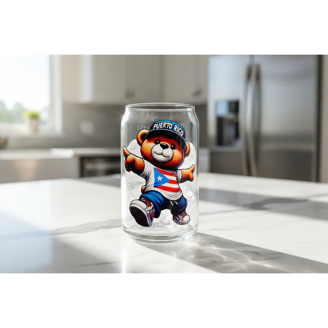 Puerto Rico Bear - UVDTF Decal for cups/hard surfaces sticker