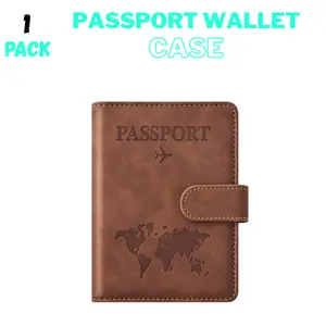 Passport Holder for Travel Essentials, Passport Wallet Cover Case for Travel Must Haves Accessories,Passport Book Holders for Women and Men(brown)