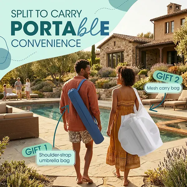 PoolBar portable carry bags - shoulder strap umbrella bag and mesh bag