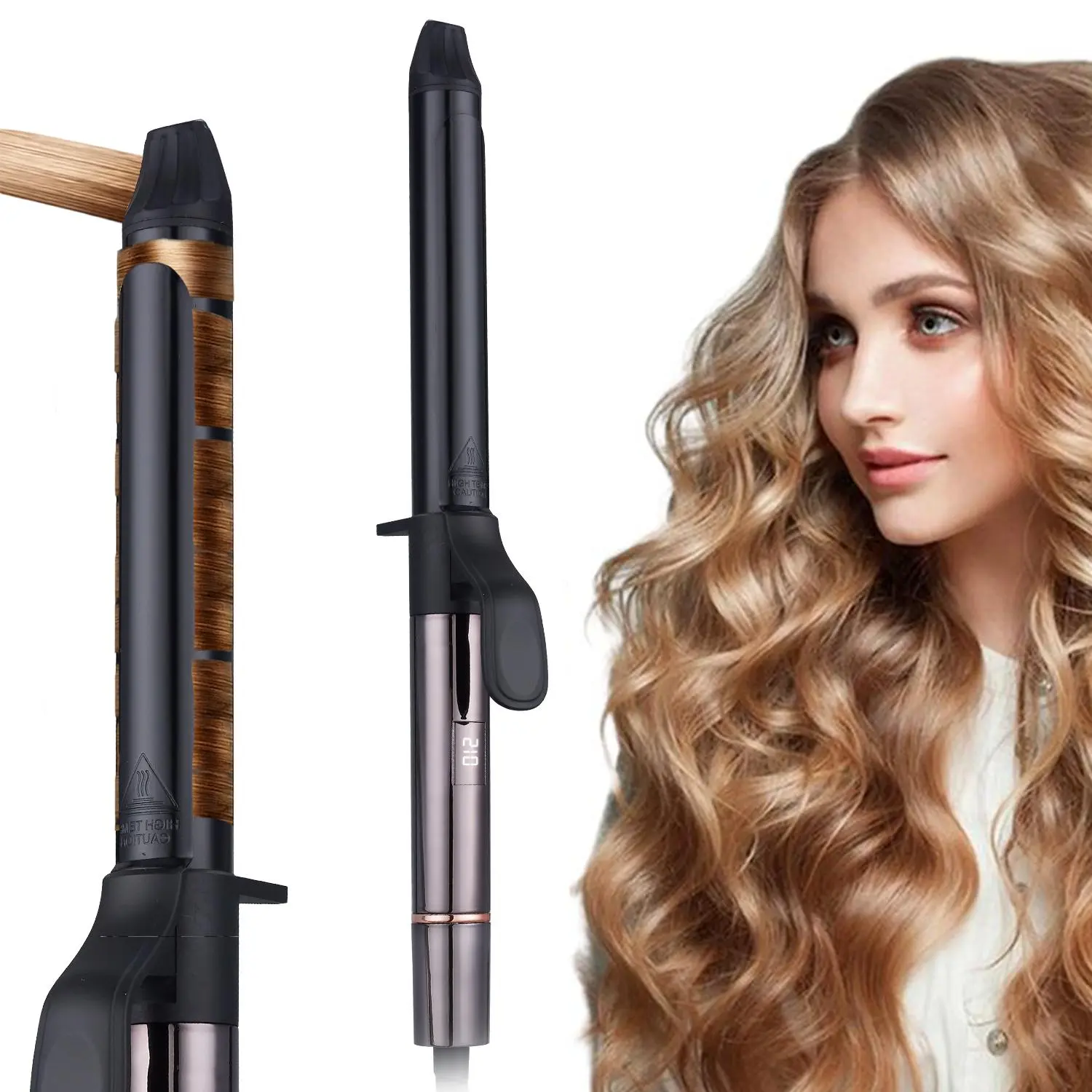 Professional 28mm Ceramic Hair Curler, 1 Box Adjustable Temperature Hair Curler, Hair Styling Tool for Women & Girls, Ceramic Curlers, Hair Curling Iron, Curls And Waves, Curly Style