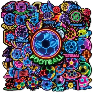 56 Neon Soccer Graffiti Stickers, Suitable for Scrapbooks, Diaries, Laptops, Water Bottles, Cars, and Other Faith-based Designs-gifts with Positive Messages.