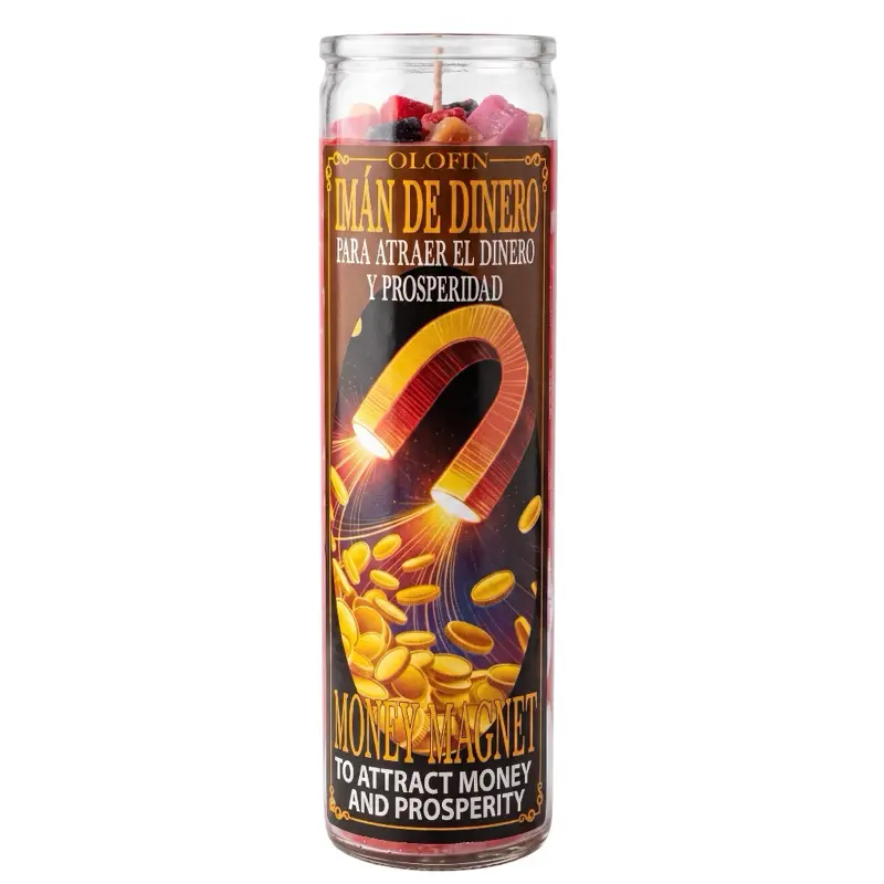 Iman De Dinero (Money Magnet) Prepared Ritual Candle Perfumed Vela Preparada