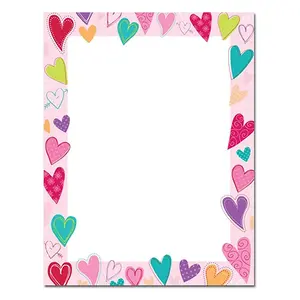 Dancing Hearts Letterhead - 8.5" x 11" - 80 Sheets (2015017)