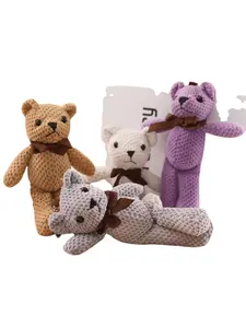 My Friend My Teddy Bear Keychain Adorable Plush Bear Keychain with Bow Tie for Kids and Adults C Hook Design Perfect for Keys Handbags and Backpacks