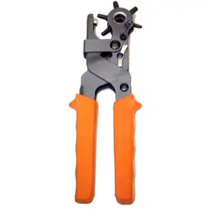 212 MAIN Heavy Duty Forged Steel Heat-Treated Revolving Leather Hole Puncher, Hardware Tool for Clean, Smooth Holes in Sports & Outdoor Cycling Equipment, Smooth Hole Puncher