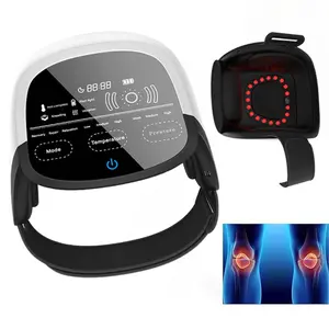 Smart Knee Massager with Light, Infrared Heating, Vibration, 15min Timer, 3 Massage Levels, USB Charging, 2200mah Battery, LCD Display