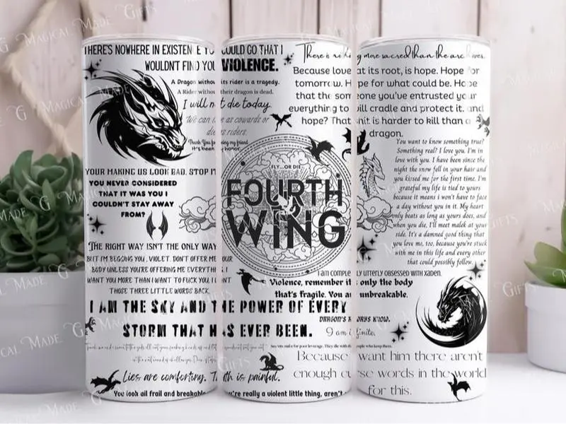 Fourth Wing 20 oz Skinny Tumbler