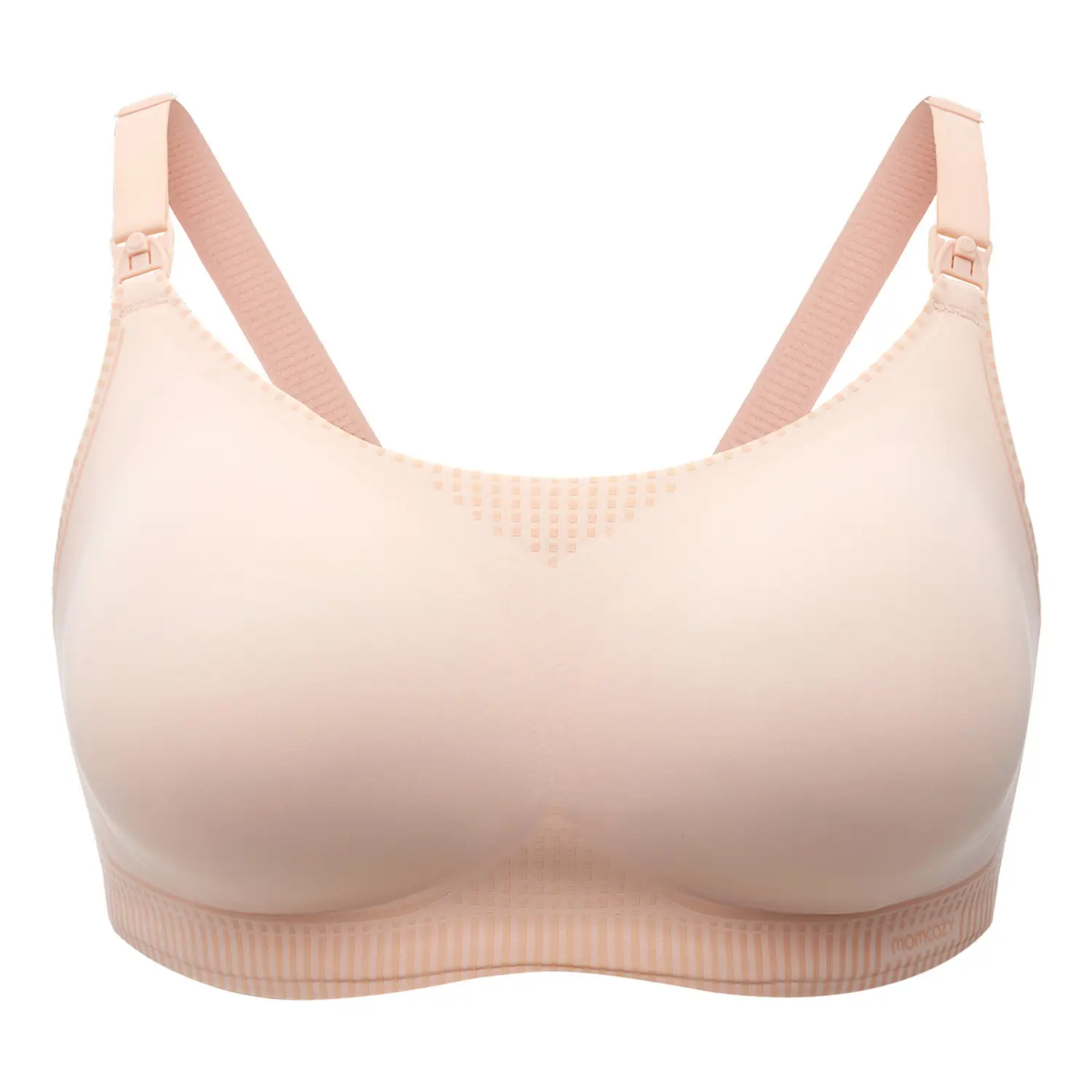 Momcozy Nursing Bras for Breastfeeding, Pumping Bra,FB029 Seamless Ultra Comfort Maternity Bra with Performax Technology U Neck Pregnancy Bra maternit