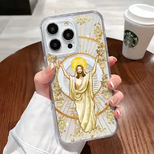 Jesus Religious Christian Art Design Magnetic Clear Compatible with MagSafe Shockproof Protective Phone Case for iPhone 17 16 15 14 13 12 11 Pro Max X XS MAX Air God Dios