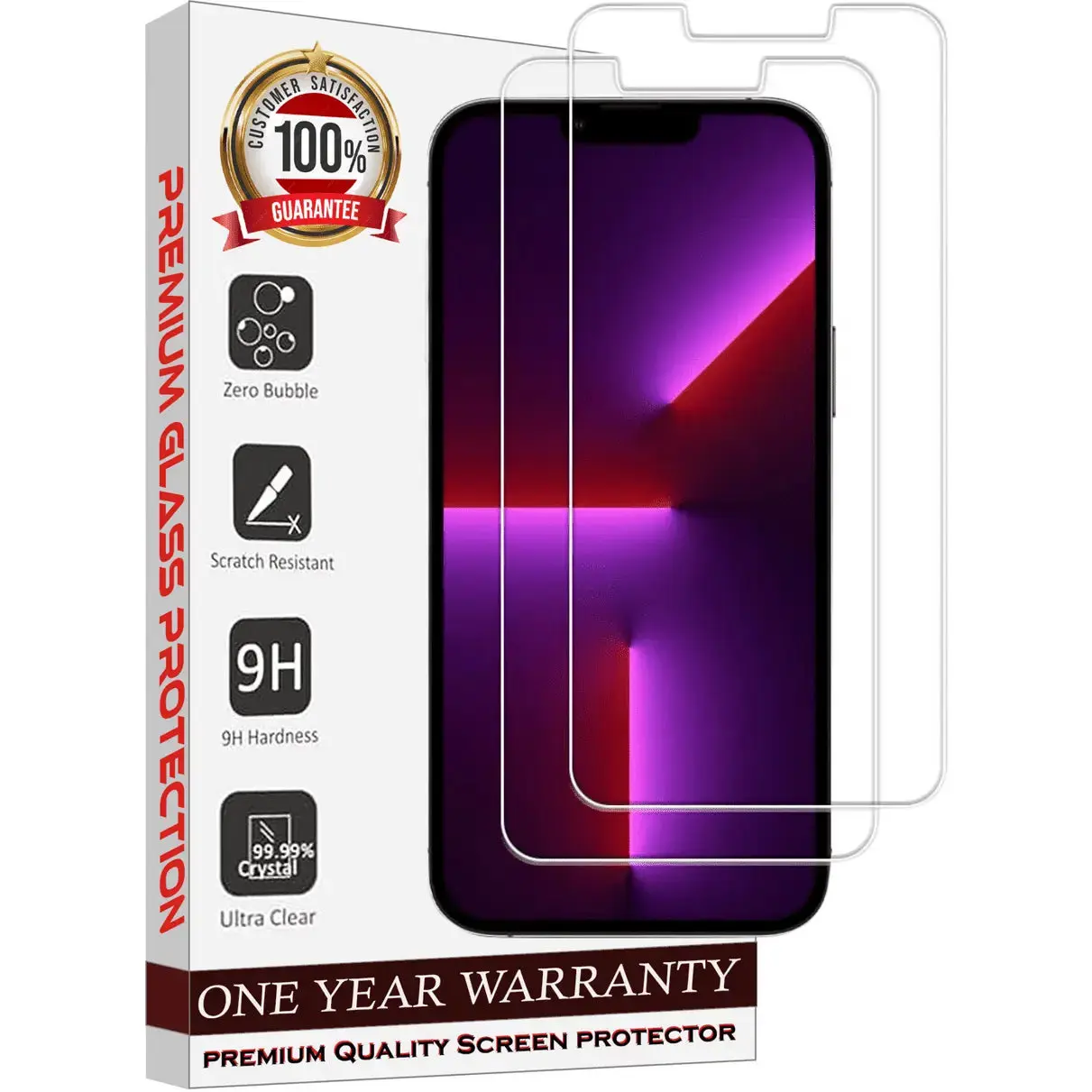 Entronix Case Screen Protector Designed for iPhone Xs Max Clear 9H Hardness,Bubble Free with Easy Install, Glass 2 PACK Protection Tempered Durable Installation Resistance