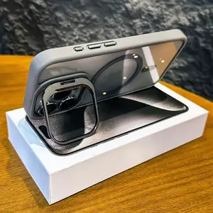 Suitable for iPhone16promax invisible bracket high transparent mobile phone case Apple 14 with CD pattern lens film 15 sets 16 black iphone hands-free selfie Screen Protector Cover phone cases