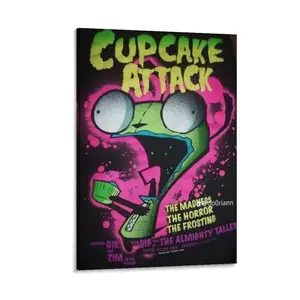 Invader Zim Poster Anime Poster 138 Canvas Poster Bedroom Decor Sports Landscape Office Room Decor Gift