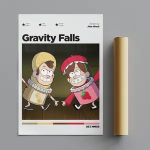(Poster) Gravity Falls Poster, Minimalist Poster, Anime Poster, Wall Art, Wall Decor,Matte Vertical Posters, Movie Poster