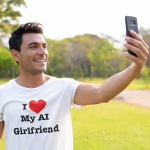 I Love My AI Girlfriend T-Shirt