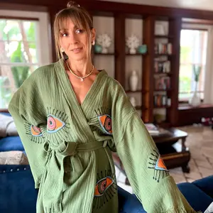 BohoMorningrobe,OrganicCottonSpaRobe,BridalRobe,BohemianKImono,MusicFestivalKimono,BridesmaidRobe,Gift