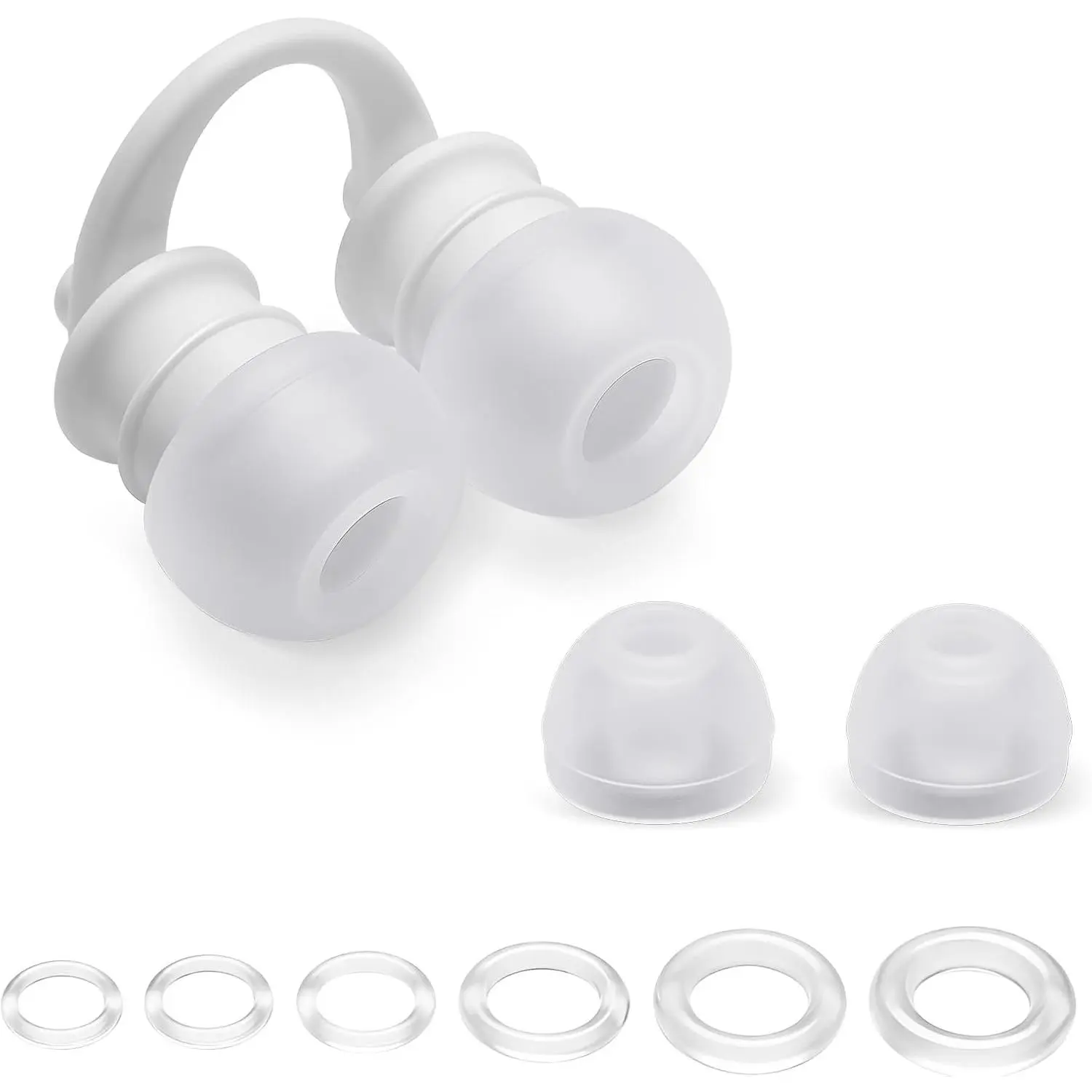 Breathable Swimming Nose Plug for Teens & Adults with Smaller Nostrils, One-Way Valve for Swim Exhalation, 6 Sizes for Better Fit, with Anti-Loss Strap and Silicone Storage Case