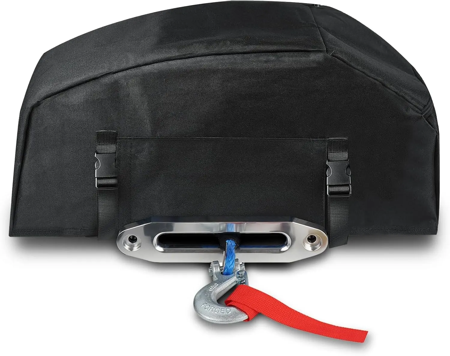 600D Heavy Duty UV-resistant Waterproof Winch Protective Cover for 8000-13500lbs Electric Winches All Weather Indoor Outdoor Winch Dust Cover Accessories