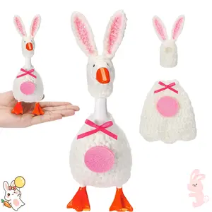 7 Inch Desk Goose Outfits Mini Desktop Goose Knitting Clothes Hats for Magnetic Geese Key Holder Holiday Decor