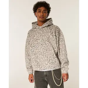 Hollister Feel Good Super Boxy Leopard Print Hoodie Hollister Feel Good Super Boxy Leopard Print Hoodie